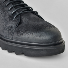 Ghete piele naturală velur - Vanguard - Negru