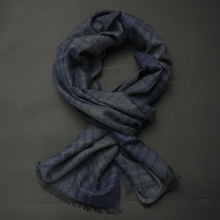 Eșarfă elegantă - Infinity - Bleumarin cu gri închis