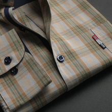 Cămașă pentru bărbați - Como - Bej cu verde