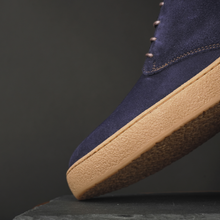 Ghete piele naturală - NOMAD - Bleumarin Velur