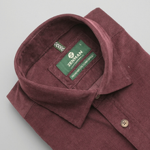 Cămașă din raiat fin - ZENMAN RoyalTOUCH™ - Corduroy EDITION - Burgundiu Aristocrat