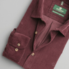 Cămașă din raiat fin - ZENMAN RoyalTOUCH™ - Corduroy EDITION - Burgundiu Aristocrat