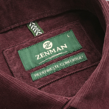 Cămașă din raiat fin - ZENMAN RoyalTOUCH™ - Corduroy EDITION - Burgundiu Aristocrat
