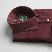 Cămașă din raiat fin - ZENMAN RoyalTOUCH™ - Corduroy EDITION - Burgundiu Aristocrat
