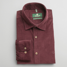 Cămașă din raiat fin - ZENMAN RoyalTOUCH™ - Corduroy EDITION - Burgundiu Aristocrat