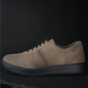Pantofi bărbătești din piele - Urban FLEX - Bej Velur