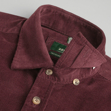 Cămașă din raiat fin - ZENMAN RoyalTOUCH™ - Corduroy EDITION - Burgundiu Aristocrat