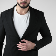 Sacou texturat C. Baybars - AeroGOFRÉ™ - Negru