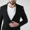 Sacou texturat C. Baybars - AeroGOFRÉ™ - Negru