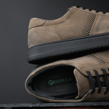 Pantofi bărbătești din piele - Urban FLEX - Bej Velur