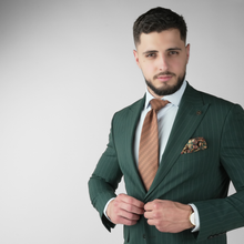 Costum bărbătesc - Sartoria - Bellagio STRIPE - Verde Smarald