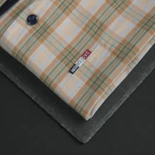 Cămașă pentru bărbați - Como - Bej cu verde