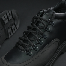 Ghete din piele naturală - EXPLORER - Negru