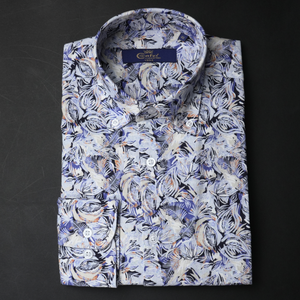 Cămașă Confex din in - BRACCIANO - Model floral - M2