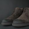 Ghete piele naturală velur  - Tucson - Maro WAX EFFECT
