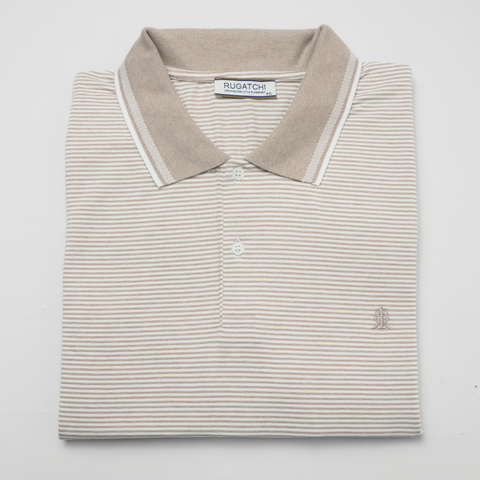 Tricou pentru bărbați - RUGATCHI - Supreme - Alb cu bej