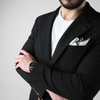 Sacou texturat C. Baybars - AeroGOFRÉ™ - Negru