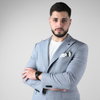 Sacou pentru bărbați - C. Baybars - LINERO - Bleumarin cu alb