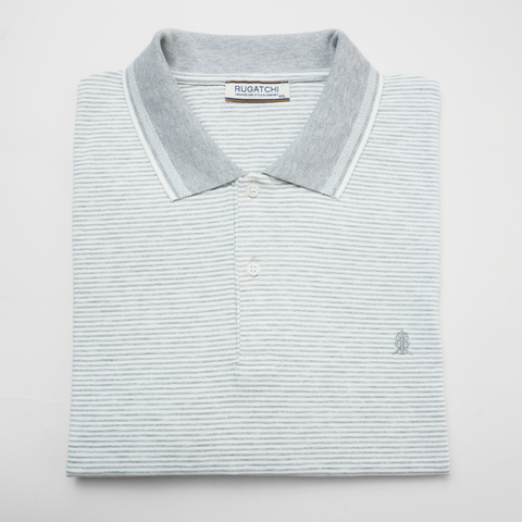 Tricou pentru bărbați - RUGATCHI - Supreme - Alb cu gri