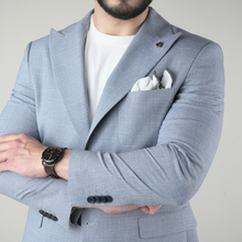 Sacou pentru bărbați - C. Baybars - LINERO - Bleumarin cu alb