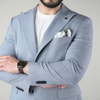 Sacou pentru bărbați - C. Baybars - LINERO - Bleumarin cu alb