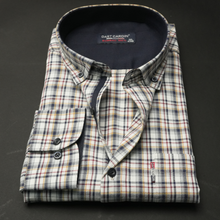 Cămașă bărbătească - Haiducescu - Alb cu bleumarin și galben