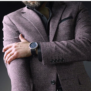 Sacou bărbați Confex - Regular-Fit - Vișiniu pepit
