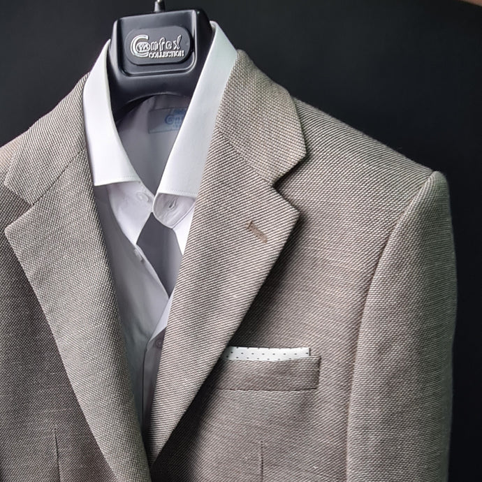 Sacou bărbați Confex - Slim Fit - Bej pepit