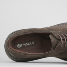 Pantofi bărbătești din piele - ZENMAN UltraLIGHT - Maro Ciocolată Velur