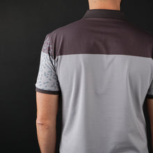 Tricou Polo pentru bărbați - Ares - MALIBU - Maro cu gri