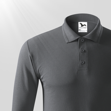 Tricou Polo mânecă lungă pentru bărbați - MALFINI - Gri plumb