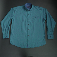 Cămașă pentru bărbați - Napoli - Turcoaz cu albastru și roșu