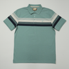 Tricou Polo pentru bărbați - ARES - CAPRI - Verde pal cu bleumarin și bej