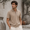 Tricou pentru bărbați - ANTIOCH - Riviera KNIT - Taupe