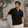 Tricou pentru bărbați - ANTIOCH - Riviera KNIT - Negru