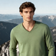 Pulover pentru bărbați - Armando - Verde crud