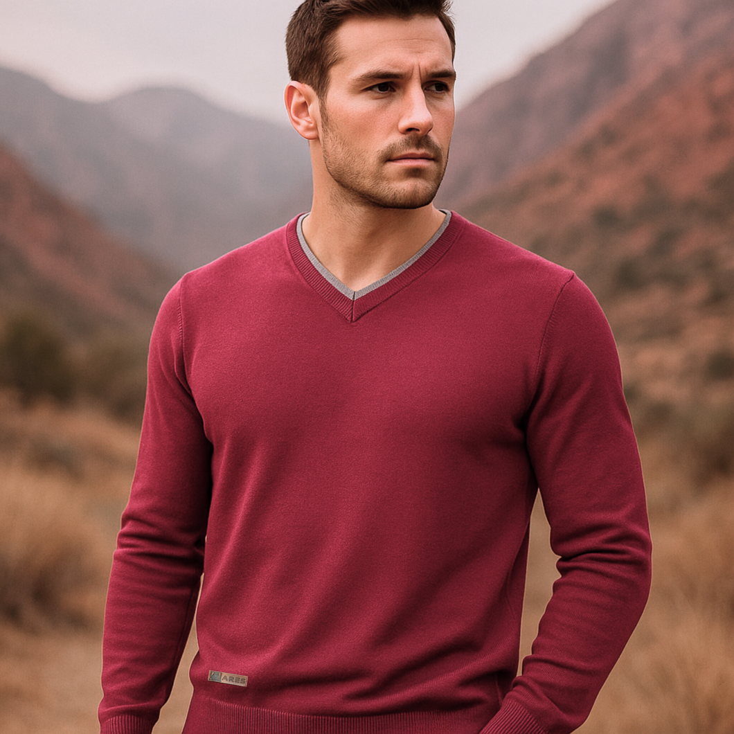 Pulover pentru bărbați - Armando - Roșu
