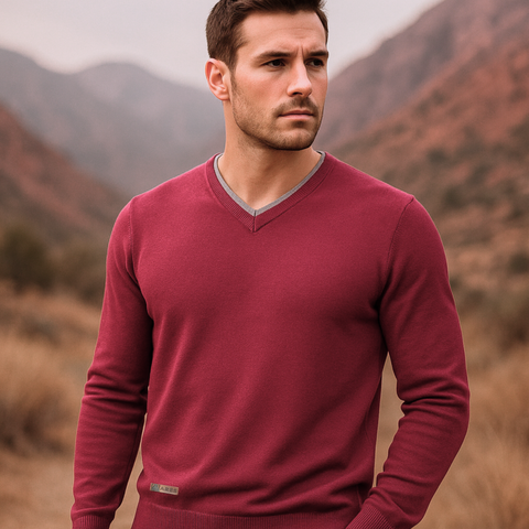 Pulover pentru bărbați - Armando - Roșu