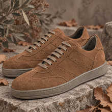 Pantofi bărbătești din piele - Baxter - Maro Cognac Velur