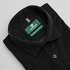 Cămașă din raiat fin - ZENMAN RoyalTOUCH™ - Corduroy EDITION - Negru Absolut