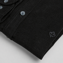 Cămașă din raiat fin - ZENMAN RoyalTOUCH™ - Corduroy EDITION - Negru Absolut