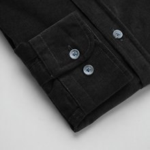 Cămașă din raiat fin - ZENMAN RoyalTOUCH™ - Corduroy EDITION - Negru Absolut