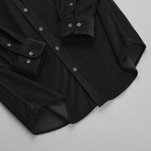 Cămașă din raiat fin - ZENMAN RoyalTOUCH™ - Corduroy EDITION - Negru Absolut