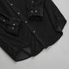 Cămașă din raiat fin - ZENMAN RoyalTOUCH™ - Corduroy EDITION - Negru Absolut