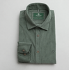 Cămașă din raiat fin - ZENMAN RoyalTOUCH™ - Corduroy EDITION - Verde Salvie