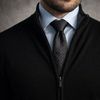 Pulover bărbătesc Premium Zip-UP - Negru