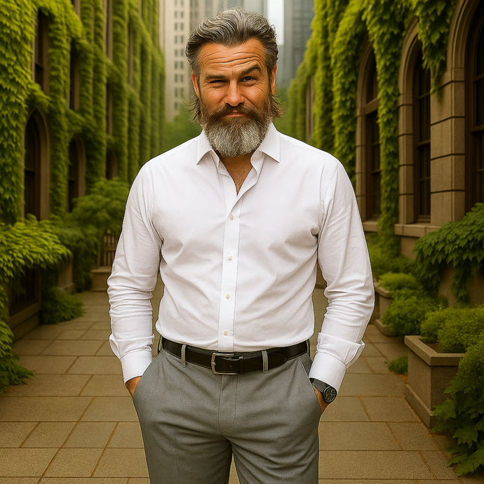 Cămașă Ares pentru bărbați - BamBoo - Uni - Alb