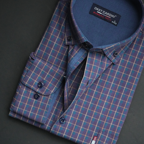 Cămașă pentru bărbați - Torino - Vișiniu cu bleumarin