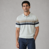 Tricou Polo pentru bărbați - ARES - CAPRI - Grej cu maro și bleumarin