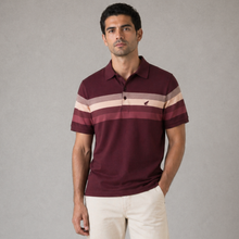 Tricou Polo pentru bărbați - ARES - CAPRI - Vișiniu cu roz pudră